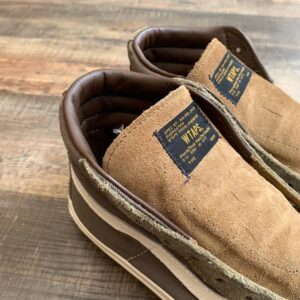 Vansの履き口をレザーにて張替え